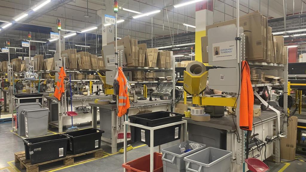 Uno de los espacios del centro logístico de Amazon en Illescas.