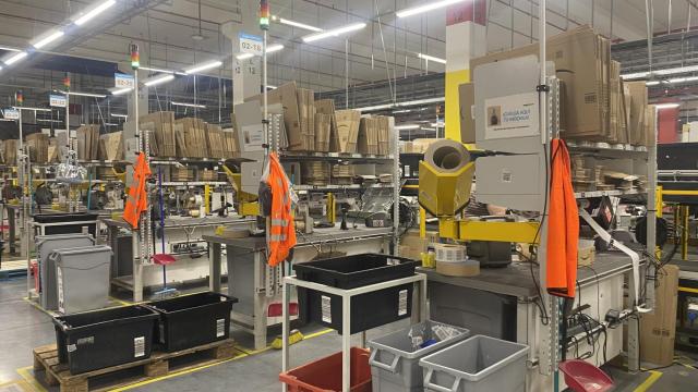 Uno de los espacios del centro logístico de Amazon en Illescas.