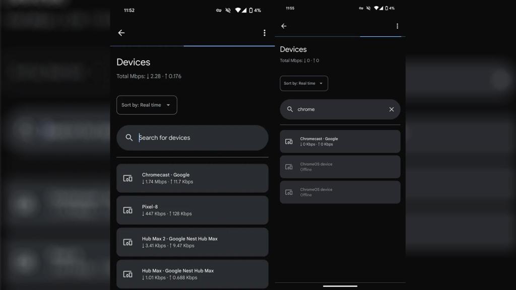 Imagen de la nueva barra de Google Home en la app para Android