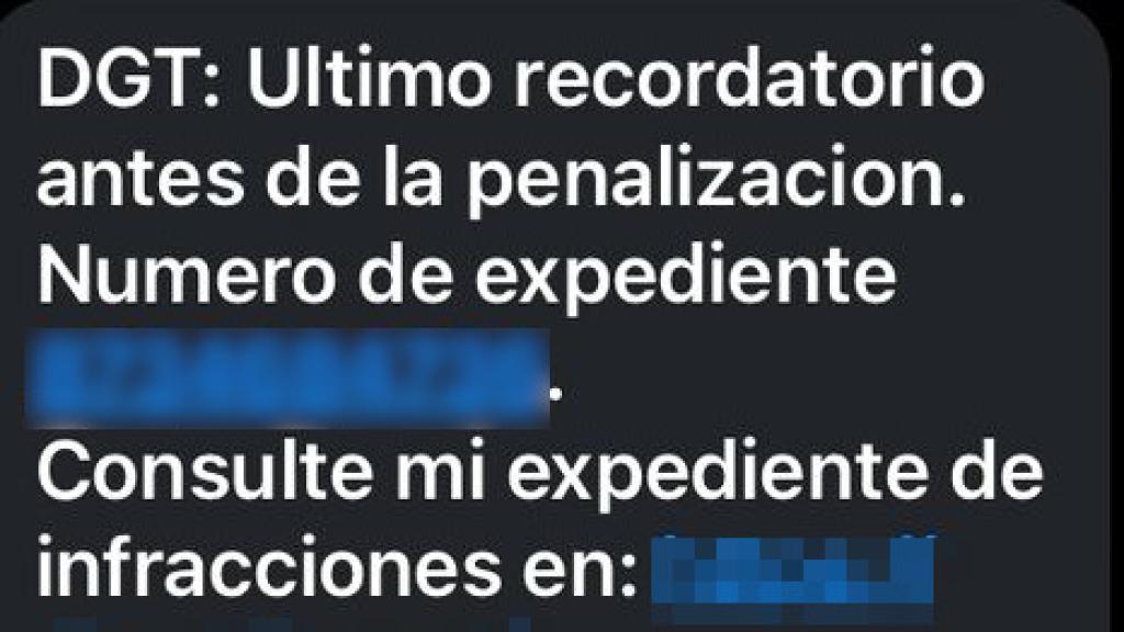 Mensaje fraudulento.