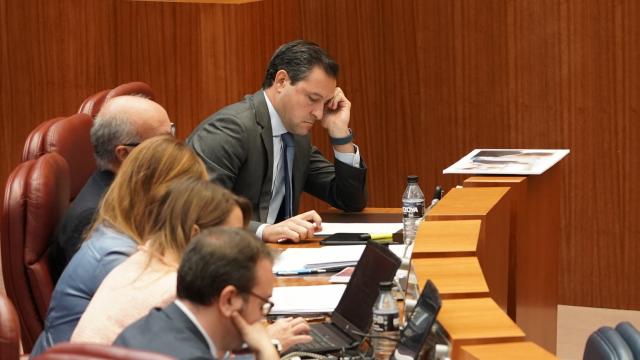 El portavoz del Grupo Popular, Raúl de la Hoz, durante el pleno de este miércoles.