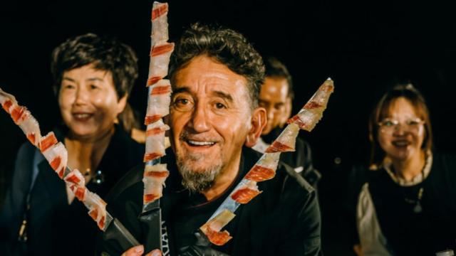 El cortador de jamón abulense Florencio Sanchidrían