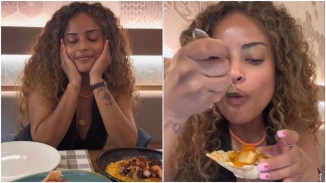 La tiktoker Betsa Bermúdez prueba la gastronomía gallega