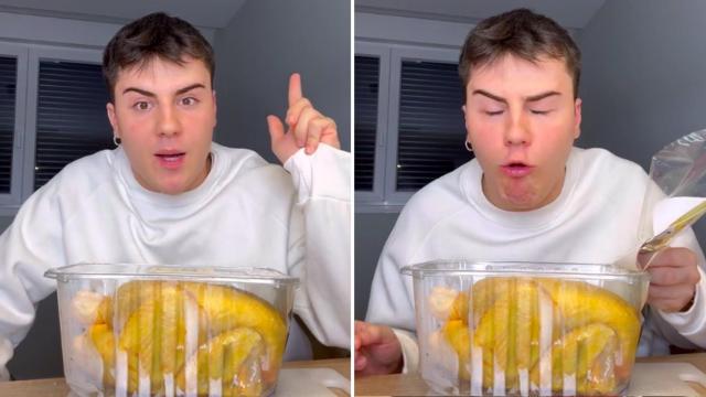 Dos capturas del vídeo de Oscar que se ha hecho viral.