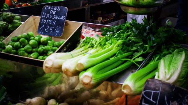 Un puesto de verduras de Alicante.