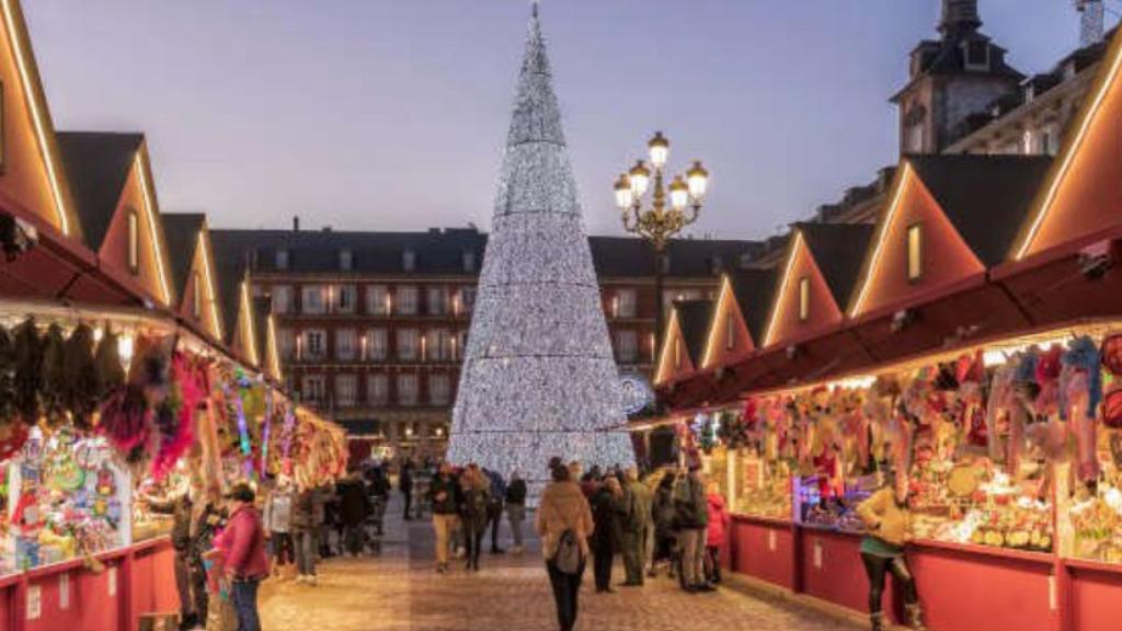 El mercado navideño de Plaza Mayor.