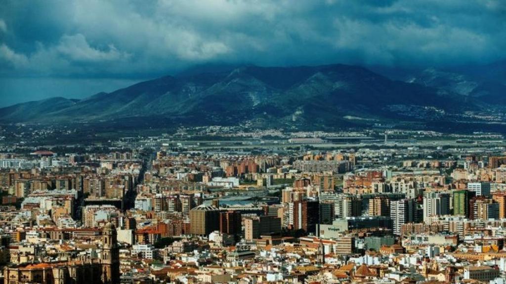 Vista panorámica de Málaga.