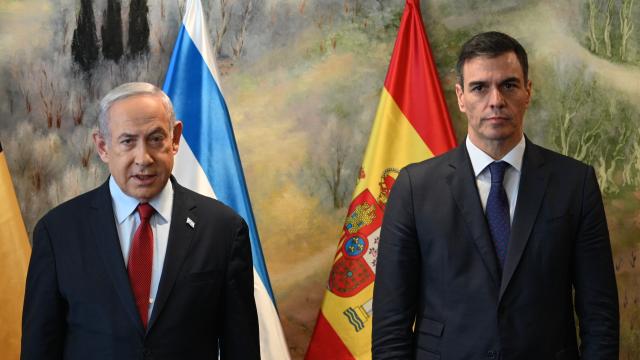 Netanyahu y Sánchez, en el encuentro de este jueves