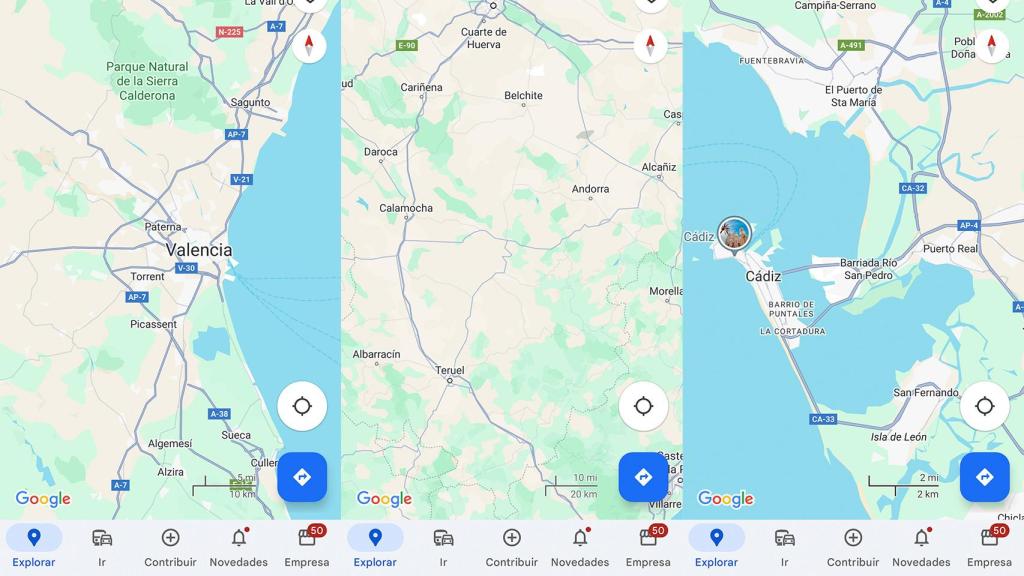 Así es el nuevo cambio estético en la paleta de colores en Google Maps