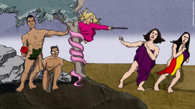 La expulsión del Paraíso. La VIÑETA de este viernes de Mercedes, Paula y Benjamín Juan