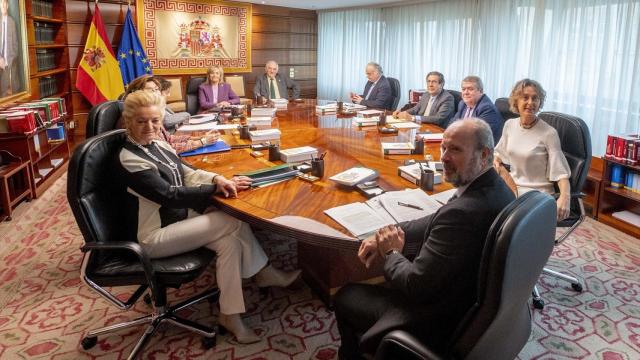 El Pleno del TC, con Juan Carlos Campo en primer plano, en una imagen de archivo./