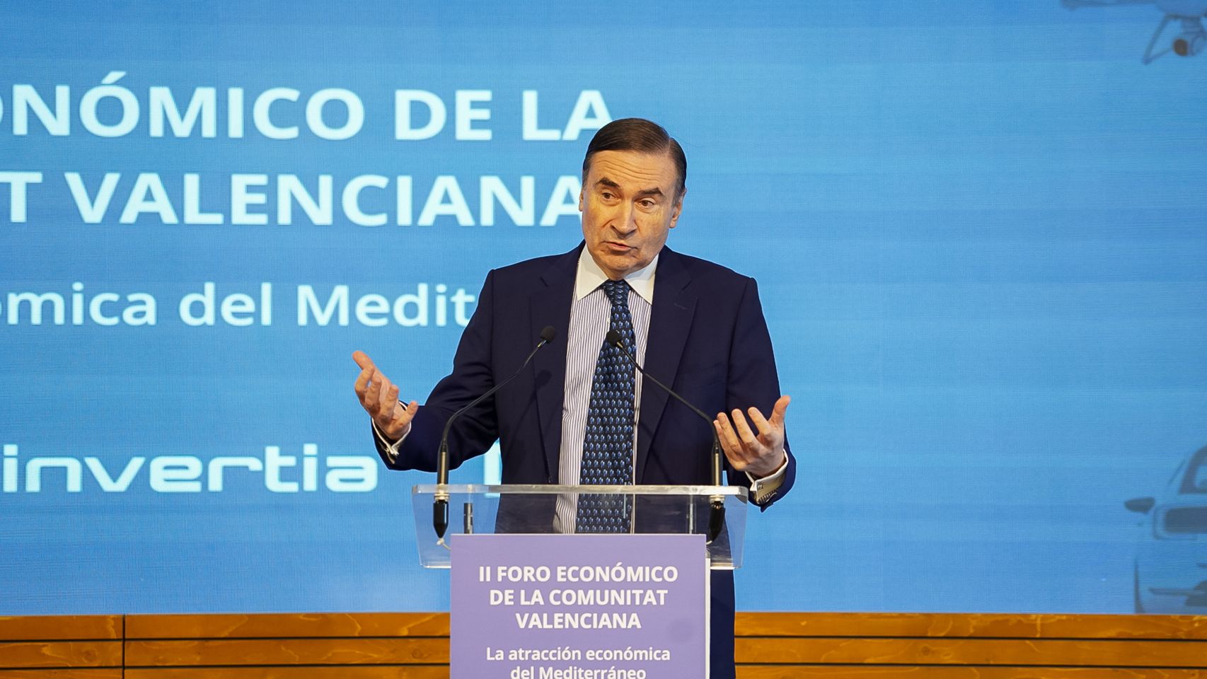 Pedro J. Ramírez, presidente ejecutivo y director de EL ESPAÑOL, en el II Foro Económico de la Comunitat Valenciana