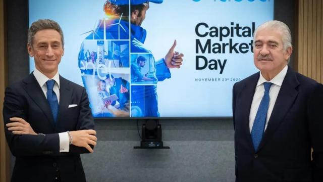 El CEO de Endesa, José Bogas, junto a Marco Palermo,  director general económico-financiero de Endesa