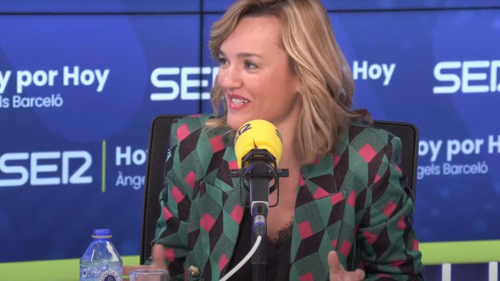 Pilar Alegría, durante su intervención en la Cadena SER.