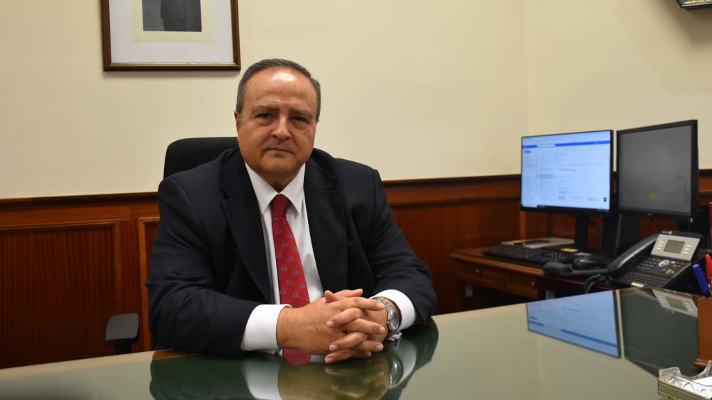 El presidente de la Audiencia Provincial de Valladolid, Javier Carranza, durante la entrevista con EL ESPAÑOL de Castilla y León.