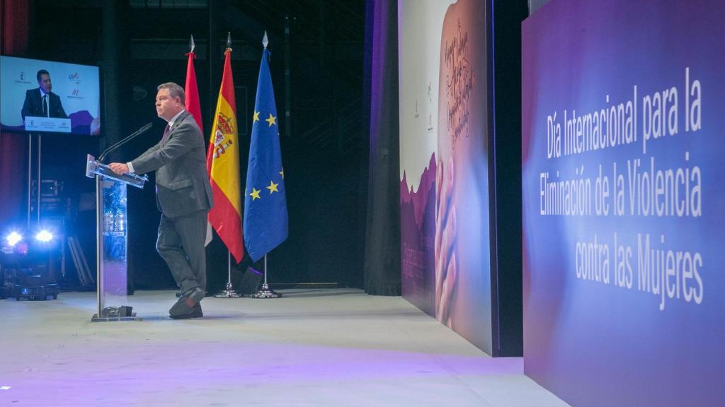 Un momento de la intervención de Emiliano García-Page.