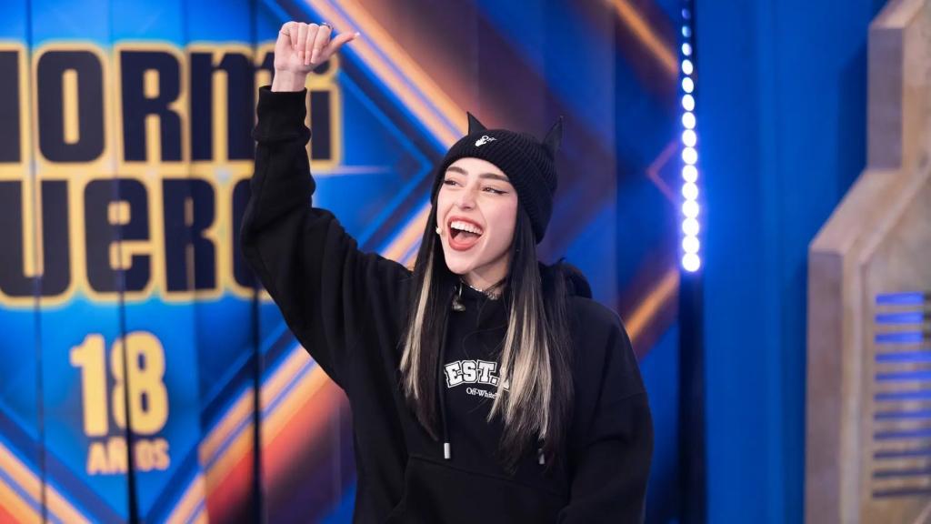 Nicki Nicole durante su visita a 'El Hormiguero'.