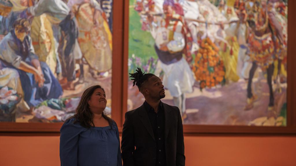 La sala con los murales de 'Visión de España'. Foto: Alfonso Lozano