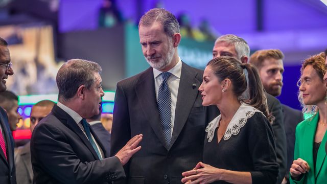 Page y los reyes de España en FITUR 2023.