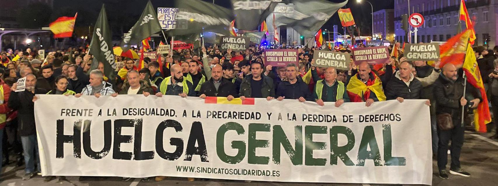 Imagen de las manifestaciones en contra de la amnistía.