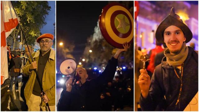 Javier 'el Carlista', Capitán España o Alejandro 'el del Morrión', algunos de los personajes asiduos a las manifestaciones en Ferraz.