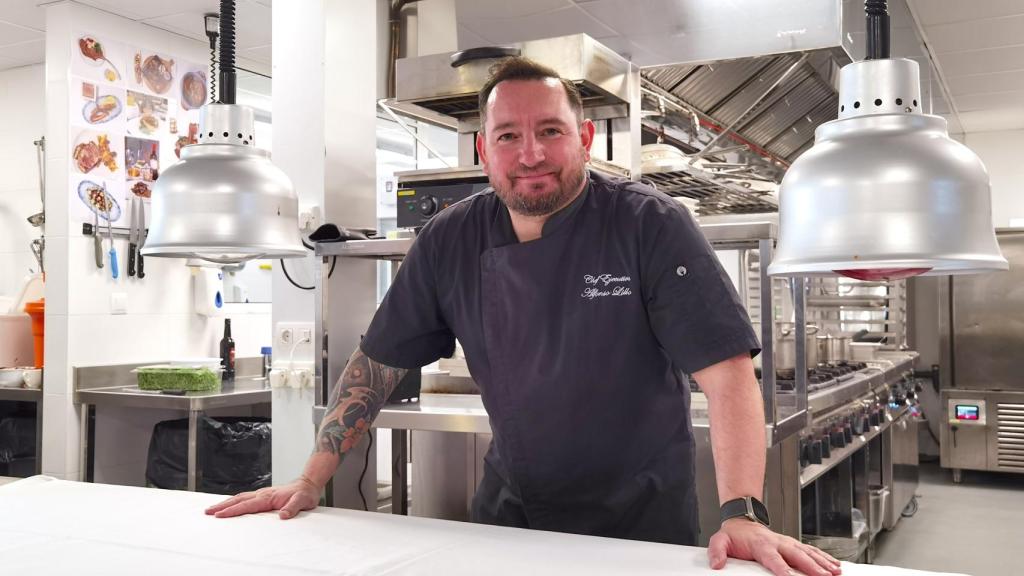 Fonsi Lillo, en las cocinas de Il Palco en Las Colinas.