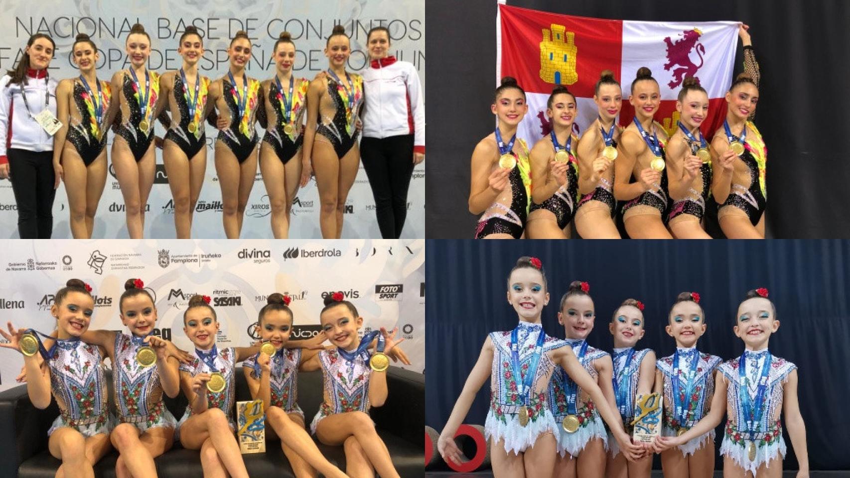 Las campeonas de España de modalidad cadete y prebenjamín del Club Deportivo La Victoria.