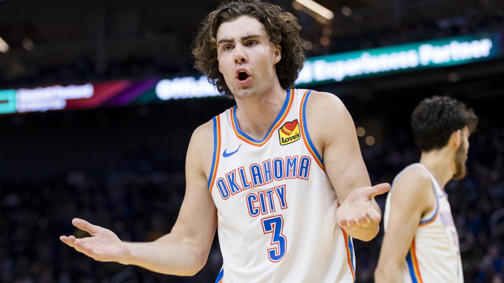 Josh Giddey, en un partido con los Thunder