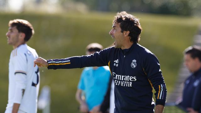 Raúl González, durante un partido del Real Madrid Castilla