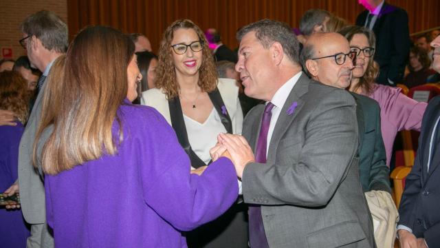 Page, este viernes en Los Yébenes (Toledo) en el acto institucional del 25-N organizado por el Gobierno de Castilla-La Mancha.