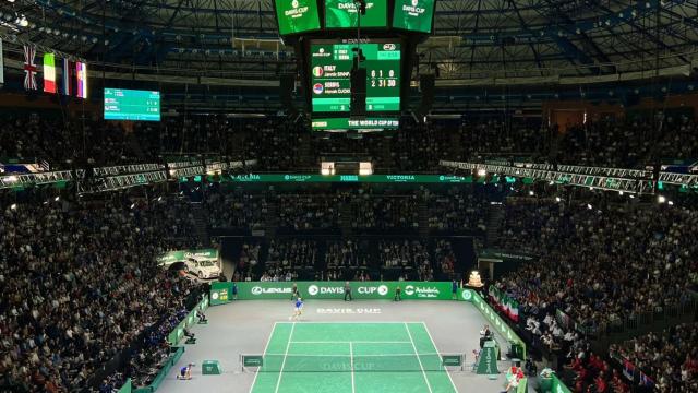 Vista del Martín Carpena durante el Sinner-Djokovic