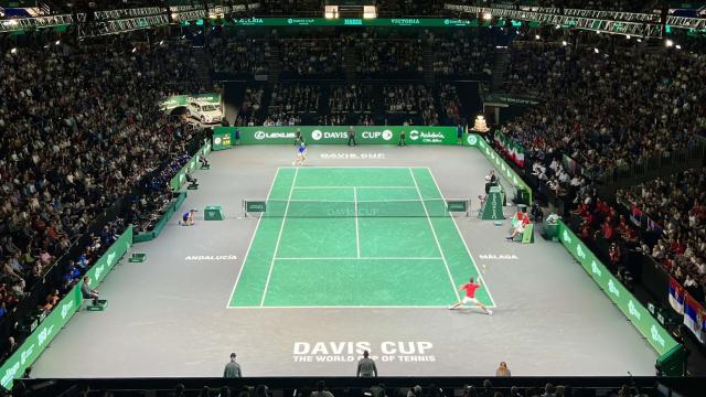 Vista del Martín Carpena durante el Sinner-Djokovic