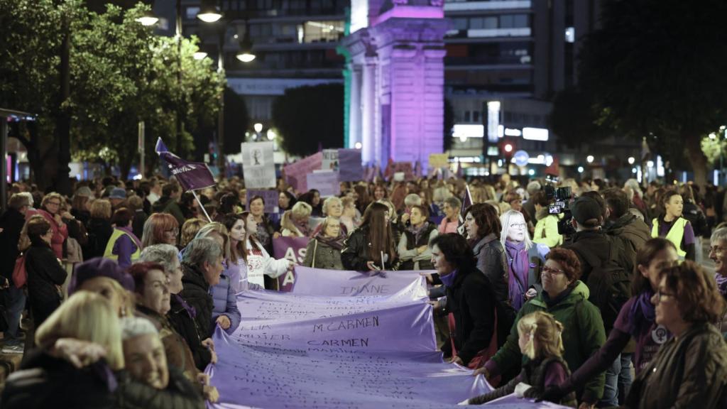 La marcha del 25N celebrada este sábado en Valencia.