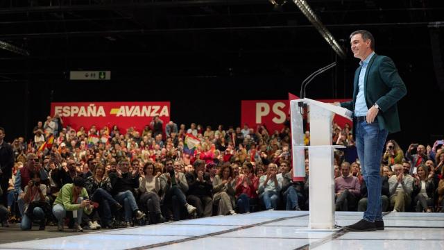 Pedro Sánchez durante su discurso en el acto del PSOE