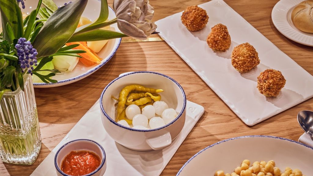 Las croquetas y los encurtidos del cocido