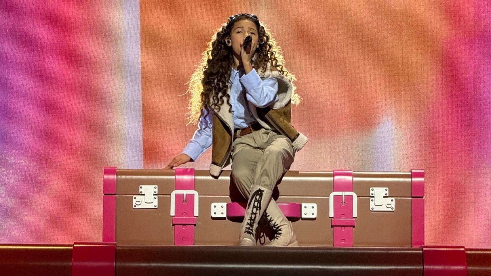 Sandra Valero en el 21 Festival de la Canción de Eurovisión Junior.