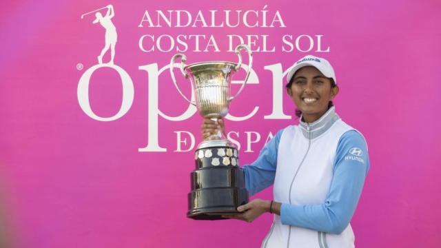 Aditi Ashok, la campeona del Andalucía Costa del Sol Open de España.