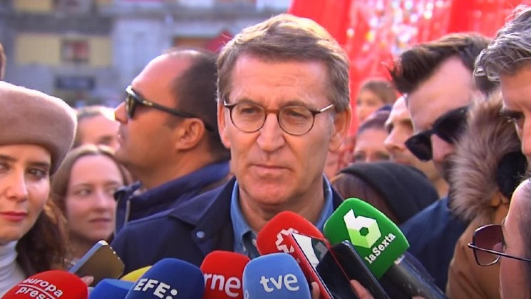 Feijóo, este domingo en Madrid.