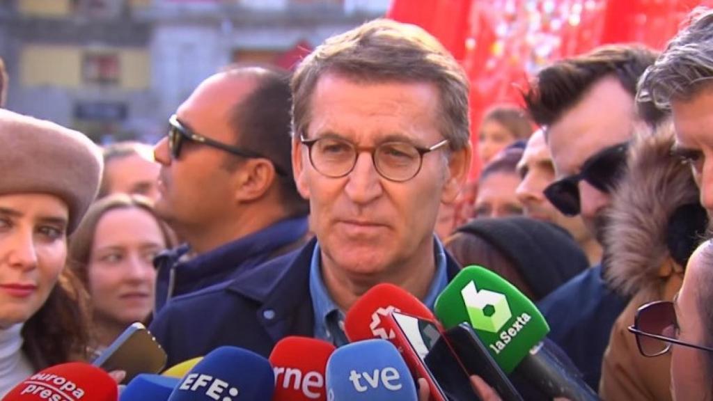 Feijóo, este domingo en Madrid.