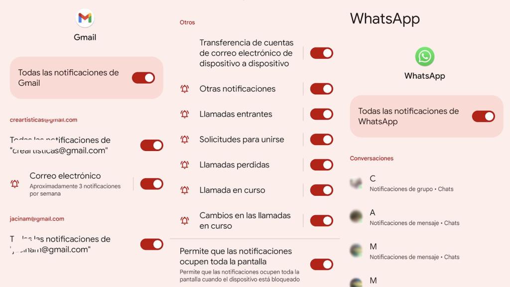Ajustes de notificaciones