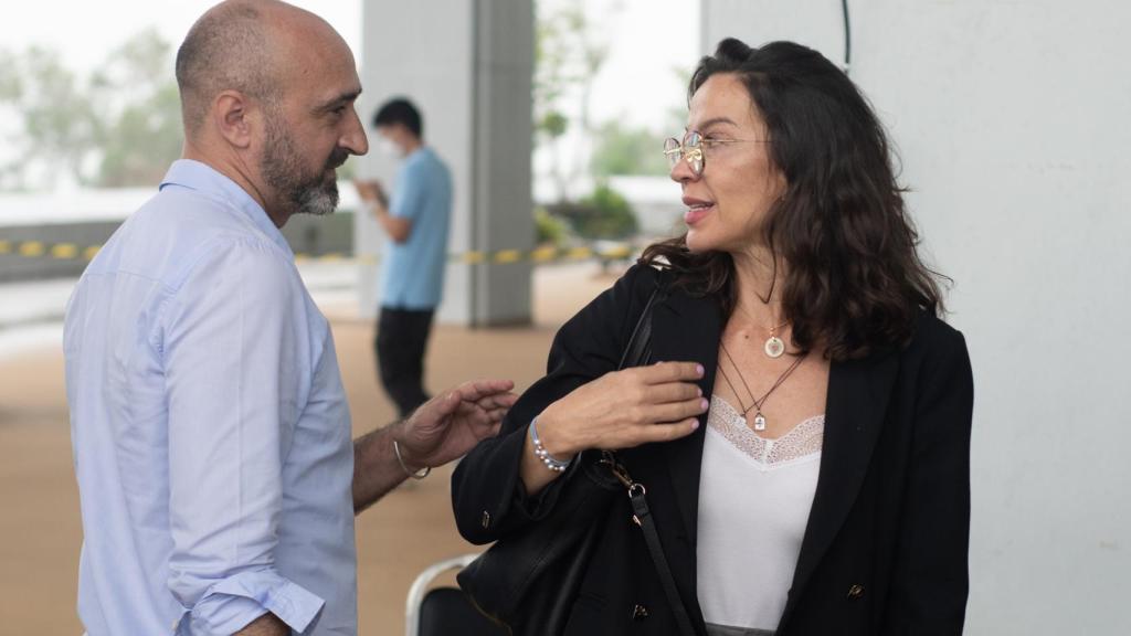 Silvia Bronchalo, madre de Daniel Sancho, también ha estado presente en el juicio, coincidiendo por primera vez con el actor.