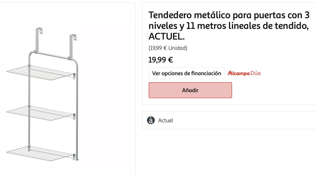 Tendedero metálico.