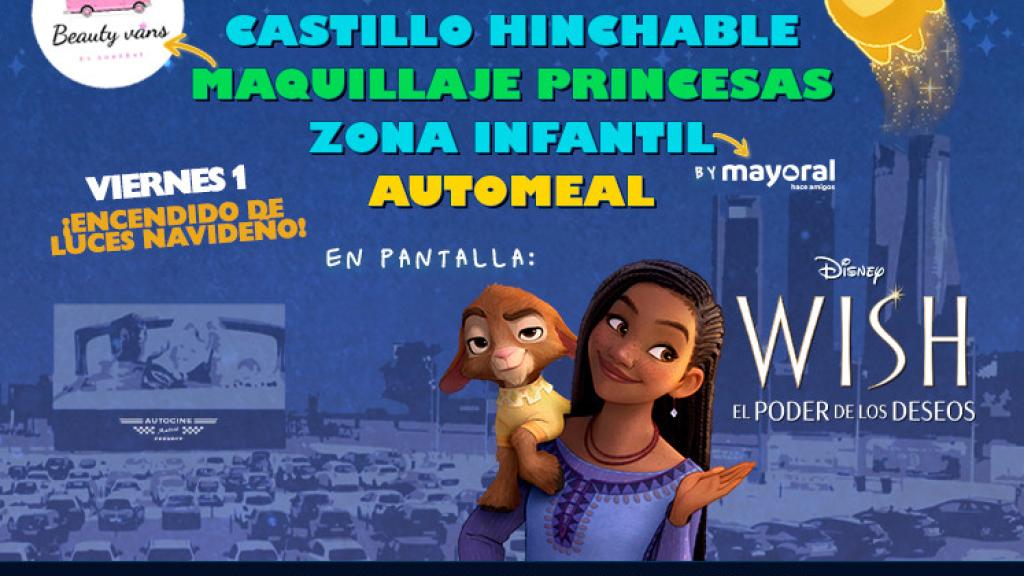 El cartel de Wish en el autocine.