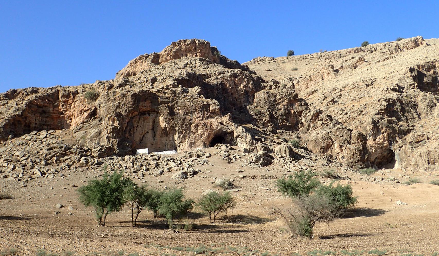 Entrada al yacimiento de Ghar-e Boof.