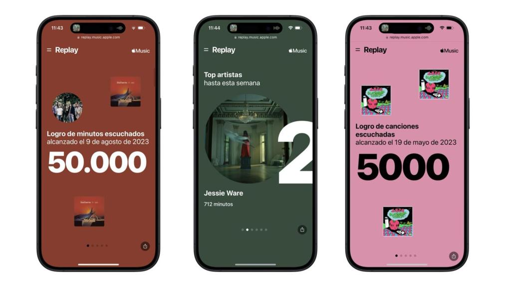 iPhones con Apple Music Replay 2023.