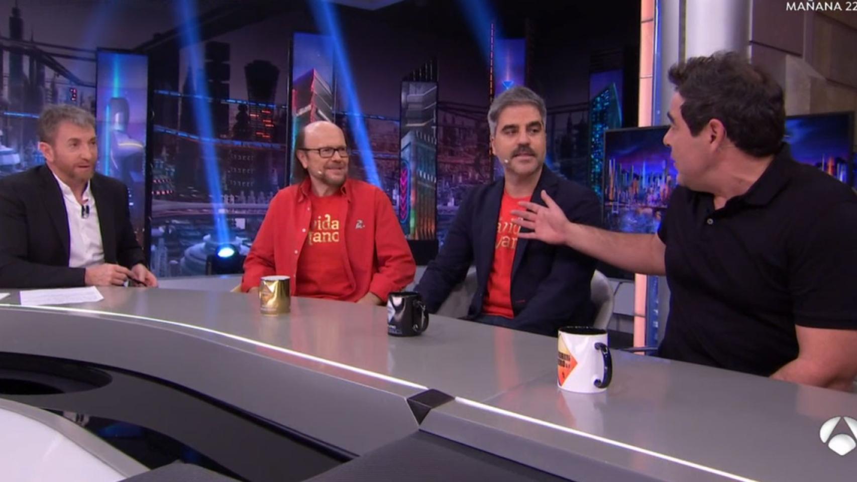 Santiago Segura, Ernesto Sevilla y Pablo Chiapella en 'El Hormiguero'.