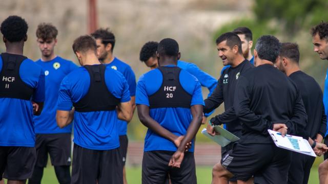 El Hércules en un entrenamiento.