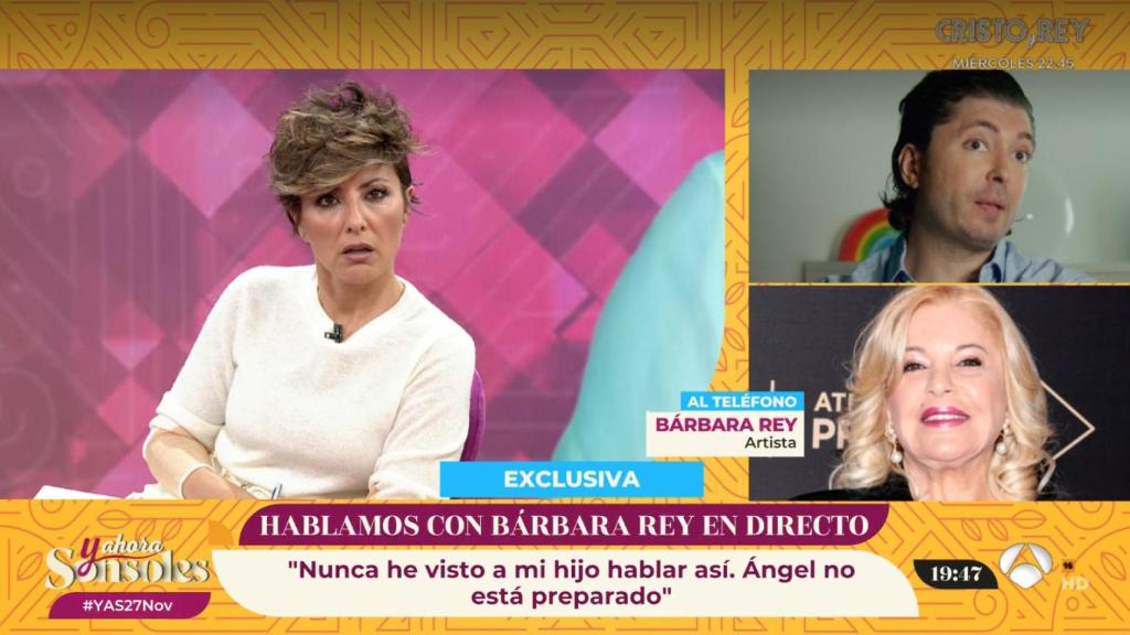 Bárbara Rey señala desde 'Y ahora, Sonsoles' a Mediaset: No hay que olvidar nunca el nombre del presidente