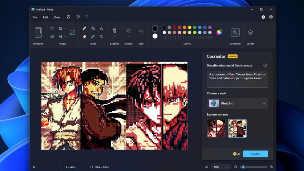 Imagen creada por IA usando Microsoft Paint