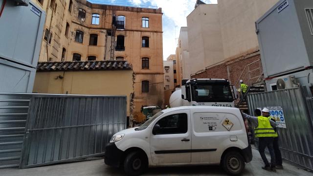 Imagen de las obras en el Palacio de la Tinta de Málaga.